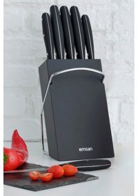 Emsan Yeni Mia Çelik Standlı 6 Parça Mutfak Bıçağı Seti