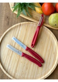 Victorinox Paslanmaz Çelik 3 Parça Bıçak - Soyacak Seti