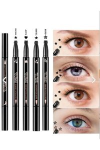 Deep Passion 2'li Çift Taraflı Suya Dayanıklı Mat Pastel Siyah Kalıcı Keçe Likit Eyeliner