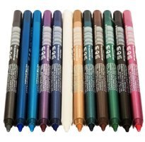 Nofella 12'li Suya Dayanıklı Parlak Pastel Çok Renkli Kalıcı Kalem Eyeliner