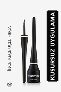 Flormar Suya Dayanıklı Mat Pastel Siyah Kalıcı Kalın Uçlu Keçe Likit Eyeliner