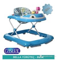 Casual 4 Tekerlekli 3 Kademeli Oyuncaklı Müzikli Örümcek Yürüteç Mavi