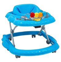 Baby2Go 23841 Alfabetik Harfler 6 Tekerlekli 3 Kademeli Oyuncaklı Sallanan Müzikli Örümcek Yürüteç Mavi