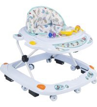 Baby Force 8 Tekerlekli 3 Kademeli Oyuncaklı Müzikli Örümcek Yürüteç Beyaz