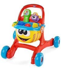 Chicco 4 Tekerlekli 1 Kademeli Oyuncaklı Müzikli İlk Adım Yürüteç Siyah