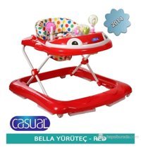 Casual 4 Tekerlekli 3 Kademeli Oyuncaklı Müzikli Örümcek Yürüteç Kırmızı