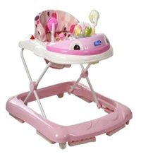 Casual 4 Tekerlekli 3 Kademeli Oyuncaklı Müzikli Örümcek Yürüteç Pembe