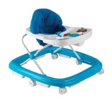 Babyhope 216 Direksiyon 6 Tekerlekli 2 Kademeli Oyuncaklı Müzikli Örümcek Yürüteç Mavi