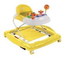 Baby Hope 212 6 Tekerlekli 2 Kademeli Oyuncaklı Sallanan Müzikli Örümcek Yürüteç Sarı