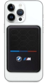 Bmw 5000 mAh Hızlı Şarj Mıknatıslı Işıklı Type C Powerbank Siyah
