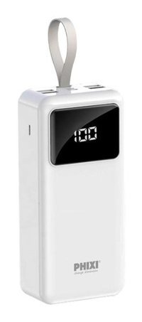 Phixi Force P30 30000 mAh Hızlı Şarj Mini USB Powerbank Beyaz