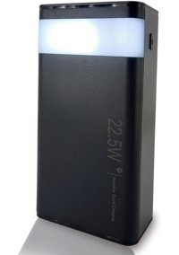 Coverzone 30000 mAh Hızlı Şarj Işıklı Micro Type C - USB Powerbank Siyah