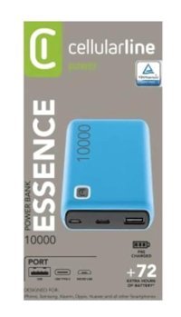 Cellular Line Essence 10000 mAh Hızlı Şarj Micro USB Powerbank Mavi