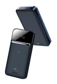 Baseus 2022 Overseas 10000 mAh Mıknatıslı Mini USB Kablosuz Powerbank Siyah