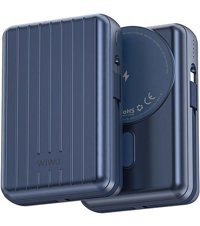 Wiwu Pp04 20000 mAh Hızlı Şarj Mıknatıslı Micro Lightning - Type C - USB Powerbank Mavi