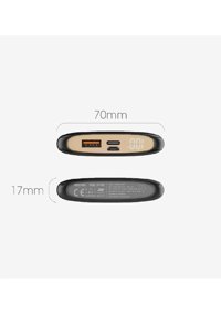 Linktech Pd12 10000 mAh Hızlı Şarj Micro Type C - USB Powerbank Siyah