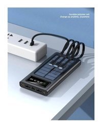 Axya 20000 mAh Güneş Enerjili Hızlı Şarj Işıklı Micro USB Powerbank Siyah