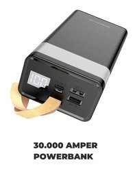 Smartblade Sb30 30000 mAh Hızlı Şarj Micro Type C - USB Powerbank Siyah