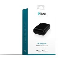 Ttec Re Charger Duo 10000 mAh Hızlı Şarj Micro Lightning - Type C - USB Powerbank Siyah