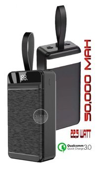Prepare 50000 mAh Hızlı Şarj Dijital Göstergeli Micro Type C - USB Powerbank Siyah
