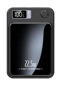 Phixi Force Pw10 10000 mAh Hızlı Şarj Mıknatıslı Type C Powerbank Siyah