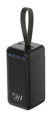 Peeq Pb58 50000 mAh Hızlı Şarj Mıknatıslı Dijital Göstergeli Micro Type C - USB Powerbank Siyah