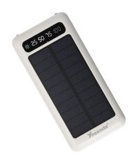 Yosonda A79 20000 mAh Güneş Enerjili Hızlı Şarj Micro Lightning - Type C - USB Powerbank Beyaz