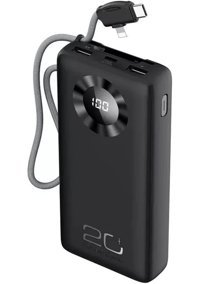 Coverzone 20000 mAh Hızlı Şarj Lighning - Type C Powerbank Siyah
