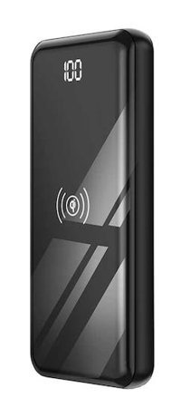 Xipin Ws-T58 10000 mAh Hızlı Şarj Mıknatıslı Dijital Göstergeli Micro Lightning - Type C - USB Kablosuz Powerbank Siyah