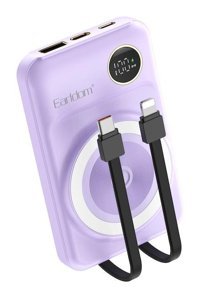 Ghk Tech Pd28 10000 mAh Hızlı Şarj Mıknatıslı Type C Kablosuz Powerbank Mor