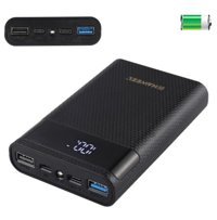 Haweel Diy 4X18650 20000 mAh Dijital Göstergeli Micro USB Powerbank Siyah