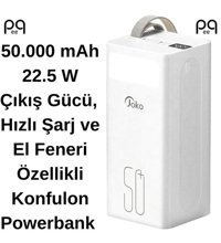 Peeq 50000 mAh Hızlı Şarj Type C - USB Powerbank Siyah