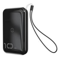 Baseus Mini S Bracket Ppxff10W-01 10000 mAh Hızlı Şarj Type C Kablosuz Powerbank Siyah