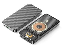 Zuidid Zw13 10000 mAh Hızlı Şarj Mıknatıslı Micro Lightning - Type C - USB Powerbank Siyah