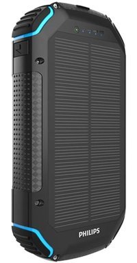 Philips Dlp7725N 10000 mAh Güneş Enerjili Hızlı Şarj Type C - USB Powerbank Siyah