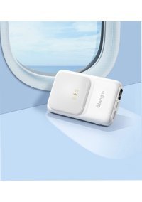 Atongm 10000 mAh Hızlı Şarj Mıknatıslı Lighthing - Type C Kablosuz Powerbank Beyaz