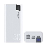 Peeq A19 30000 mAh Hızlı Şarj Micro Type C - USB Powerbank Beyaz