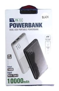 Sunix Pb-13 10000 mAh Hızlı Şarj Micro Lightning - Type C - USB Powerbank Siyah