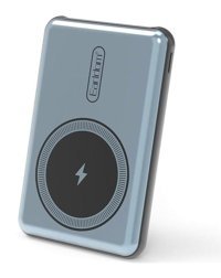 Peeq Pd12 5000 mAh Hızlı Şarj Mıknatıslı Type C - USB Kablosuz Powerbank Mavi