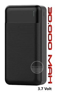 Prepare 30000 mAh Micro Type C - USB Powerbank Siyah