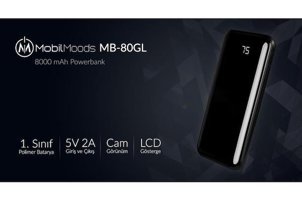 Mobilmoods 8000 mAh Type C - USB Powerbank Beyaz