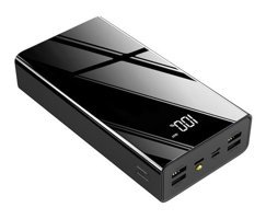 Sprange Sr-P7 50000 mAh Hızlı Şarj Işıklı Micro Lightning - Type C - USB Powerbank Siyah