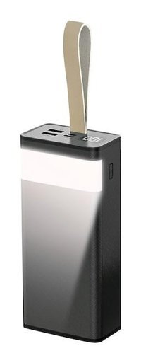 Markalonya 20000 mAh Işıklı Type C - USB Powerbank Siyah