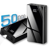 Sprange Sr P7 50000 mAh Hızlı Şarj Mıknatıslı Micro Type C - USB Powerbank Siyah