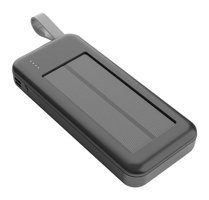 Concord Sr-P19S 12000 mAh Güneş Enerjili Hızlı Şarj Micro Lightning - Type C - USB Powerbank Siyah