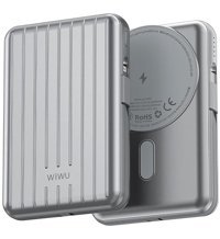Wiwu Pp03 10000 mAh Hızlı Şarj Mıknatıslı Micro Lightning - Type C - USB Powerbank Gri