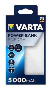Varta 5000 mAh Hızlı Şarj Micro Lightning - Type C - USB Powerbank Beyaz