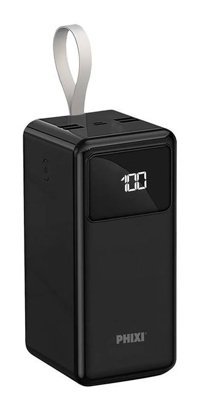 Phixi Force P60 60000 mAh Hızlı Şarj Mini USB Powerbank Siyah