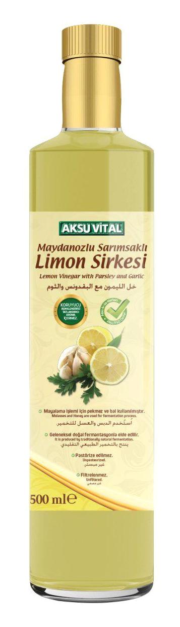 AksuVital Limon Sarımsak Sirke 500 ml