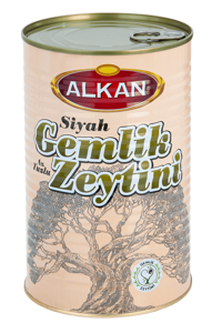 Alkan Az Tuzlu Siyah Zeytin Teneke 800 gr
